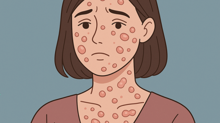 pęcherzyca, objawy pęcherzycy, przyczyny pęcherzycy, choroba autoimmunologiczna skóry, pęcherze na skórze, pęcherzyca leczenie, nadżerki w jamie ustnej, pęcherze na błonach śluzowych, objaw Nikolskiego, jak wygląda pęcherzyca